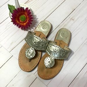 Jack Rogers Platium Hamptons Sandals G3